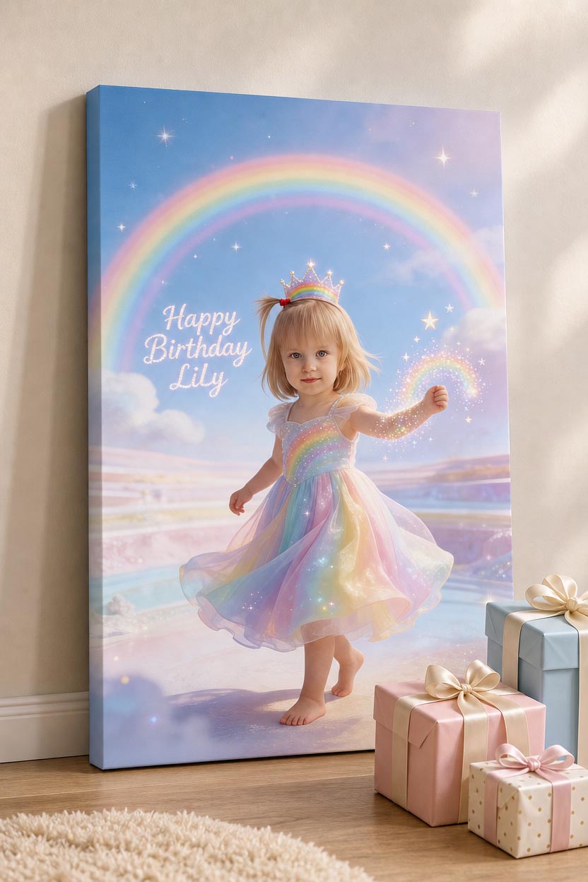 🌈 Rainbow Princess Girl