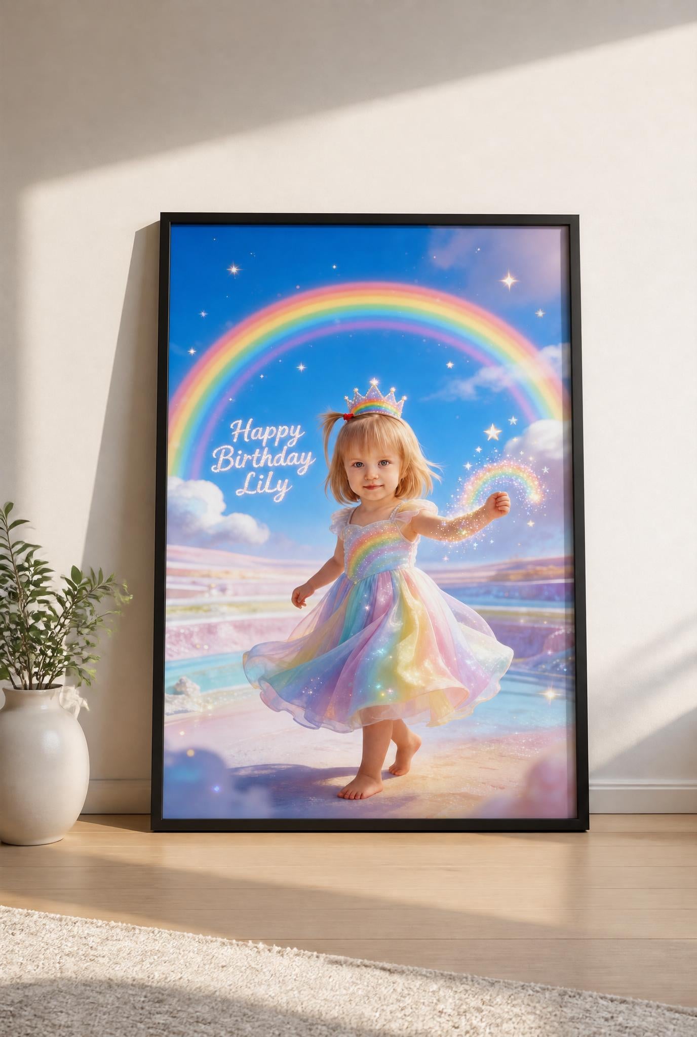 🌈 Rainbow Princess Girl