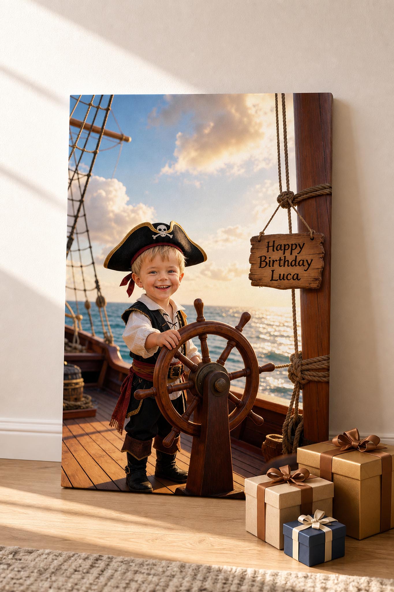 ⚓ Standing at the ship’s wheel