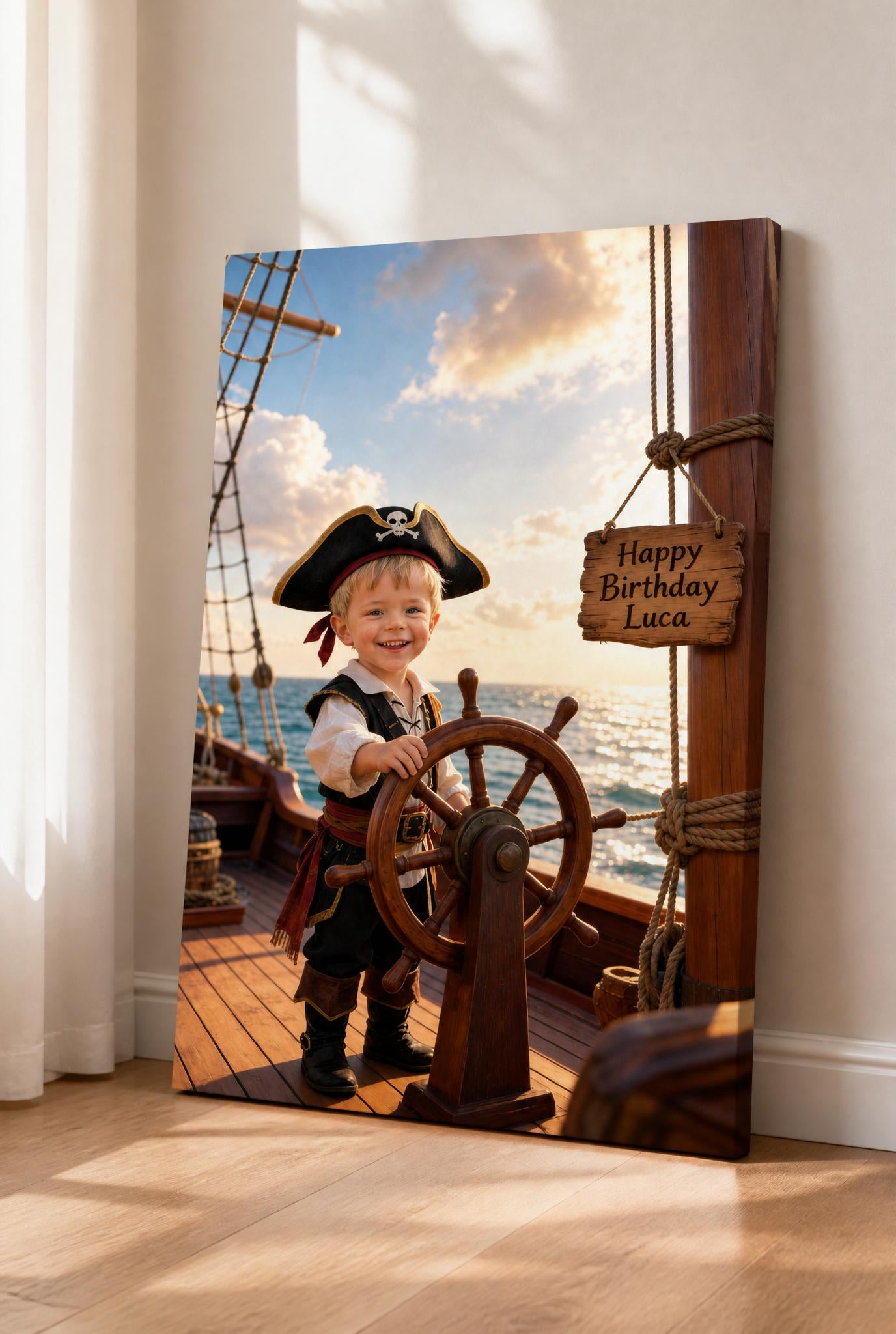 ⚓ Standing at the ship’s wheel