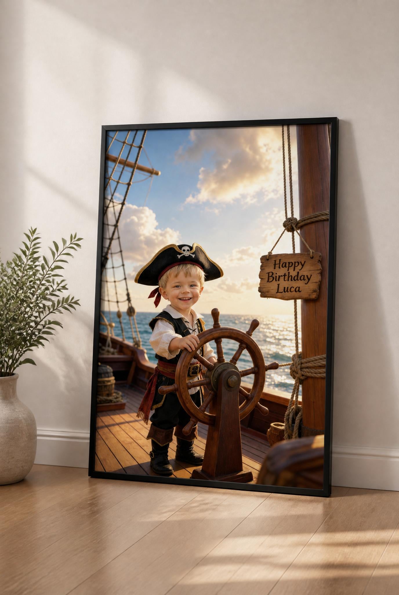 ⚓ Standing at the ship’s wheel