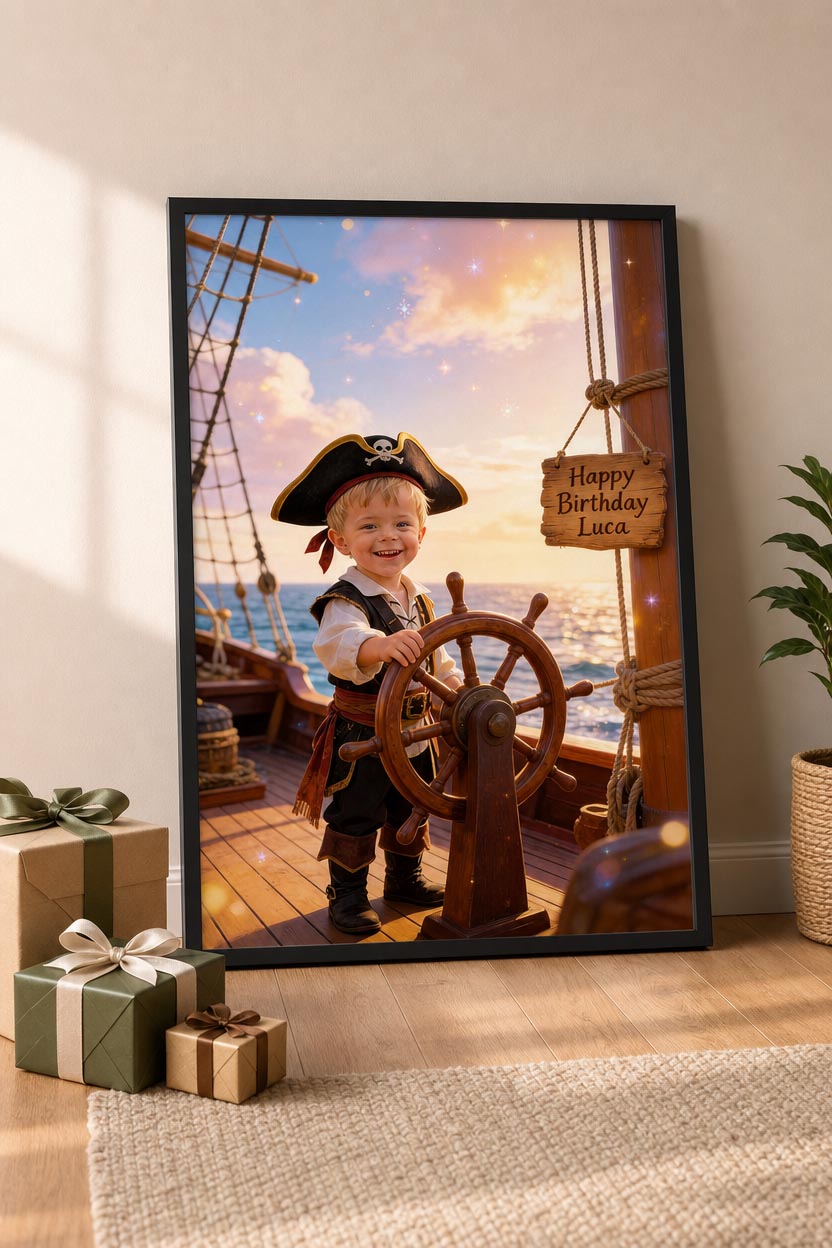 ⚓ Standing at the ship’s wheel