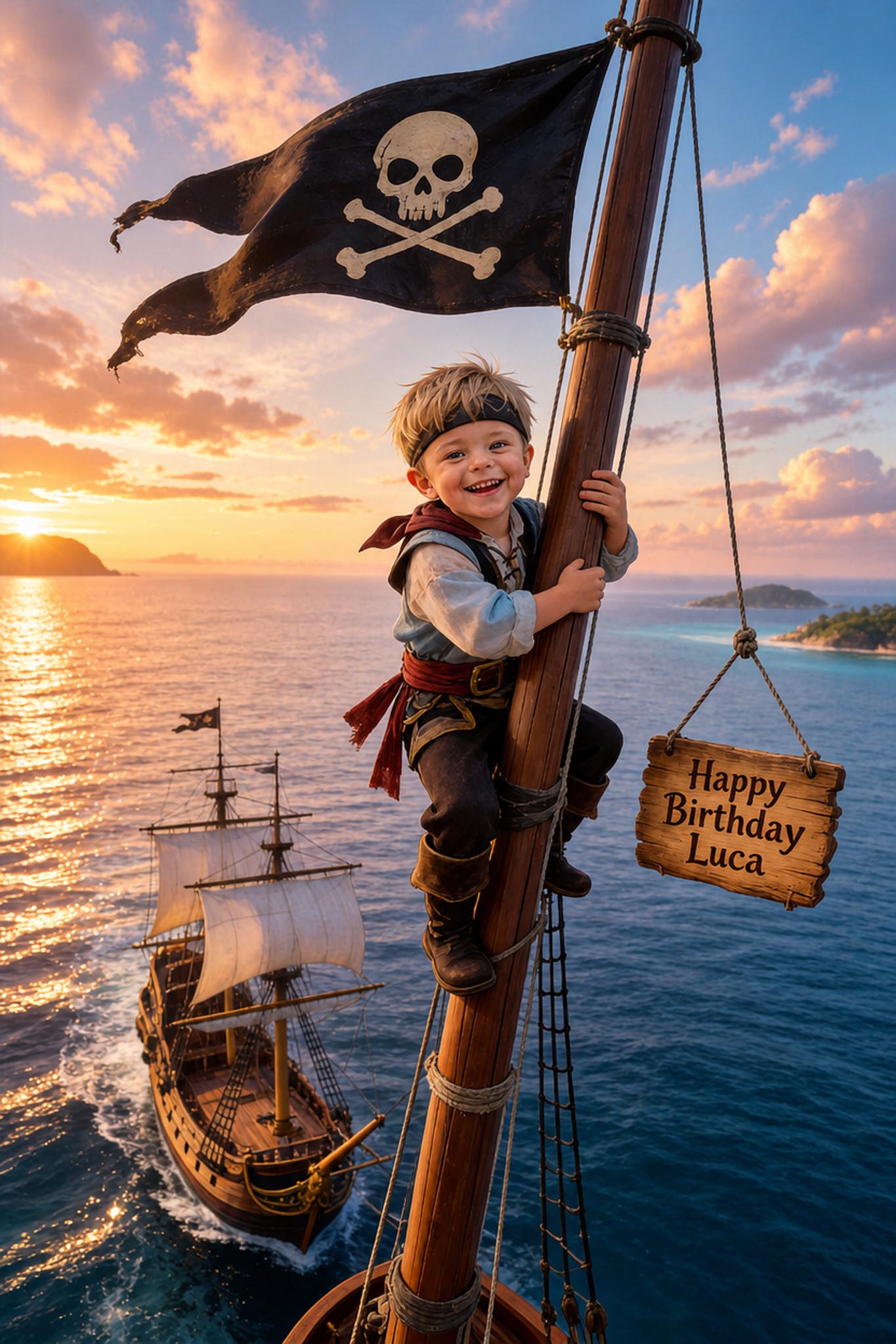 🚩 Clinging below the waving flag
