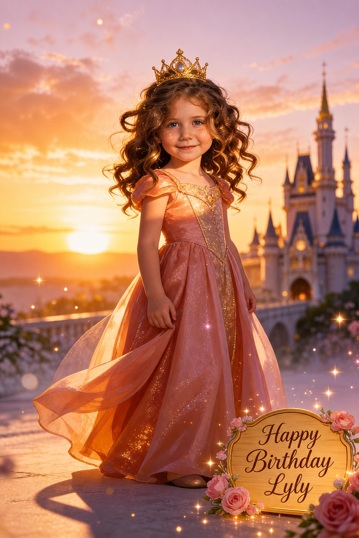 🌅 Sunset Princess Girl