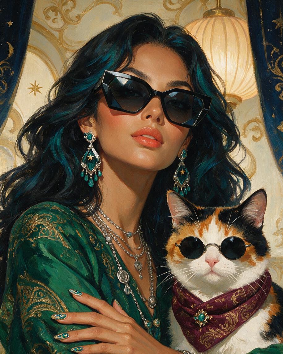 😎 Glamour & Whiskers Portrait