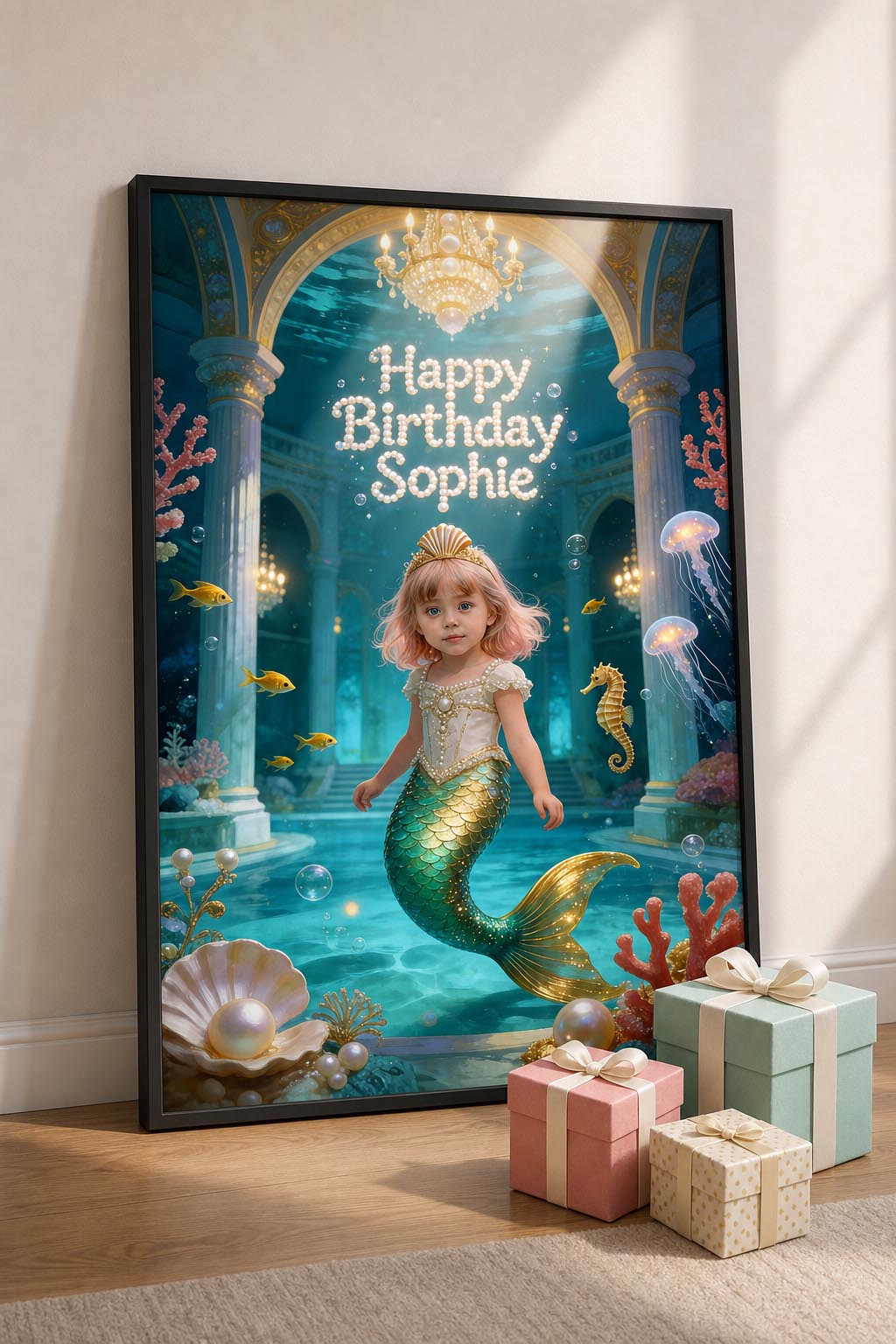 👑 Golden Crown Mermaid Princess