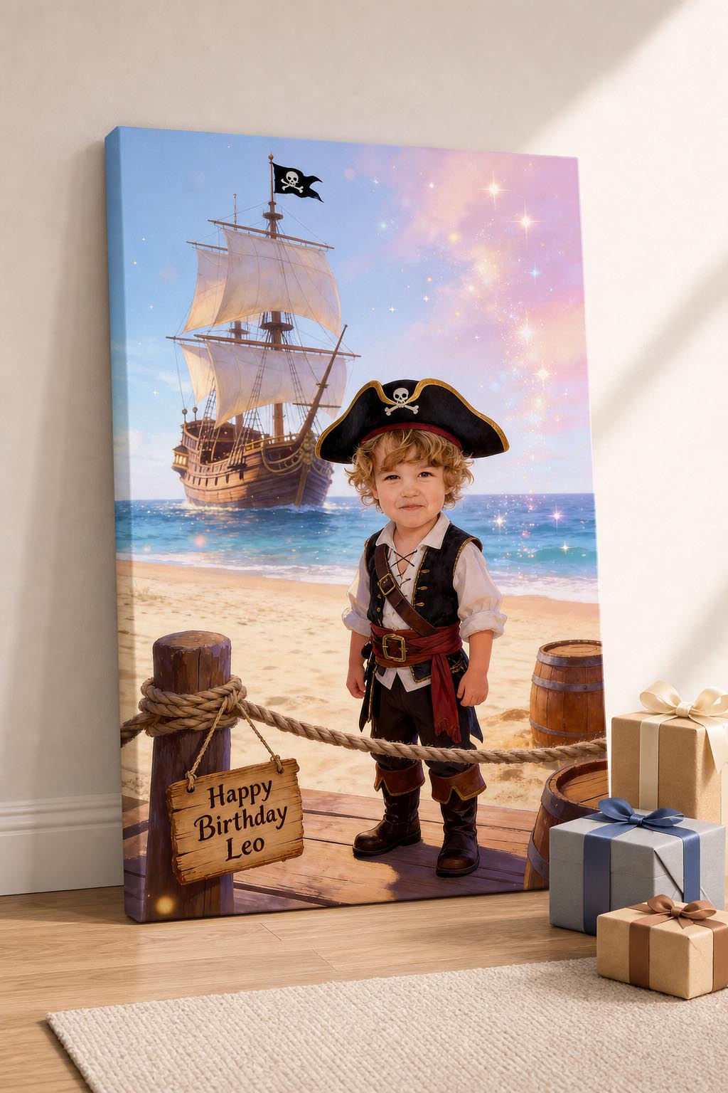 🏴‍☠️ Pirate captain with tall sailing ship