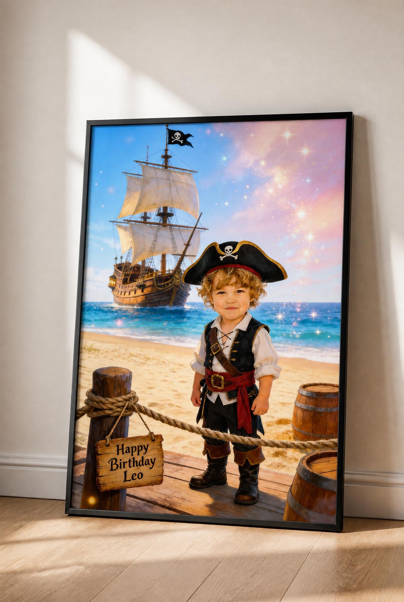 🏴‍☠️ Pirate captain with tall sailing ship