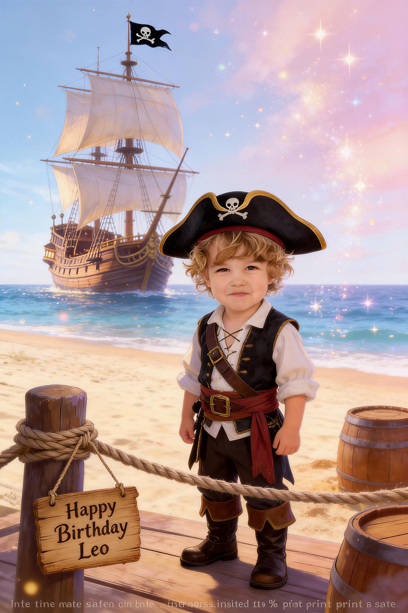 🏴‍☠️ Pirate captain with tall sailing ship