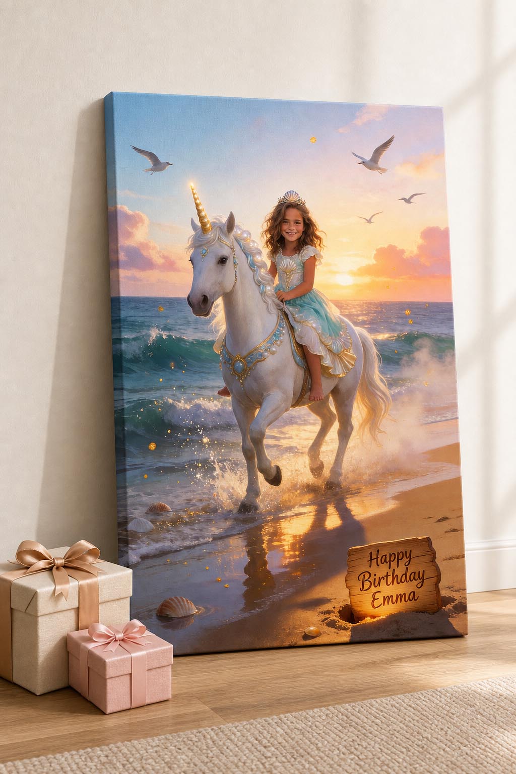 🏝️ Beach Sunset Unicorn