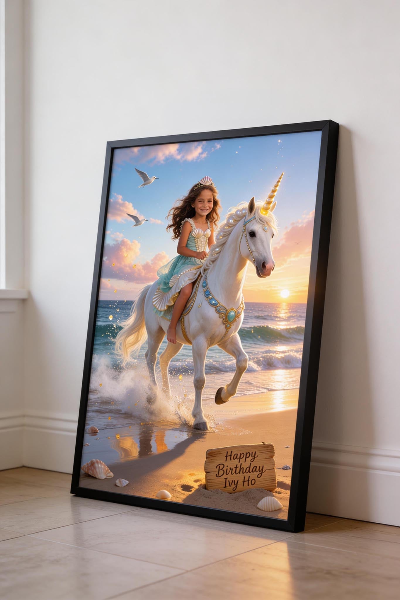 🏝️ Beach Sunset Unicorn
