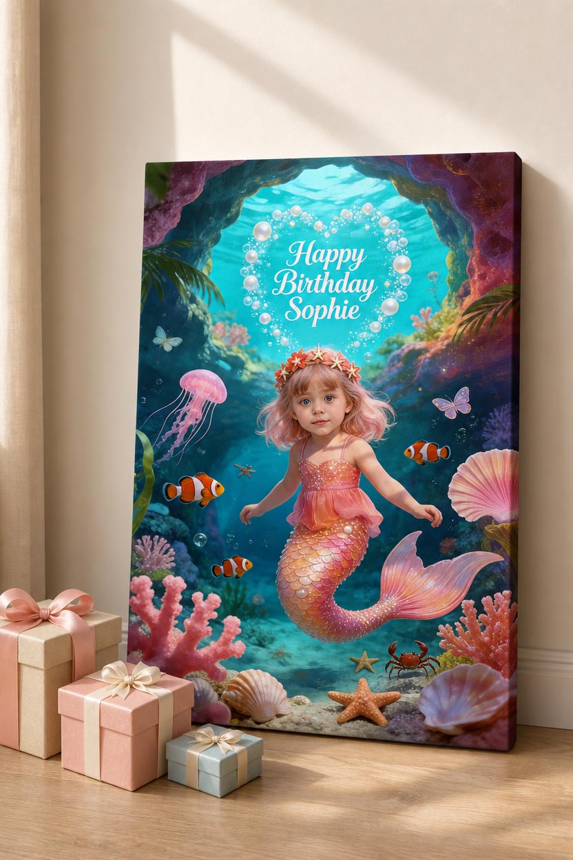 🌺 Coral Flower Mermaid