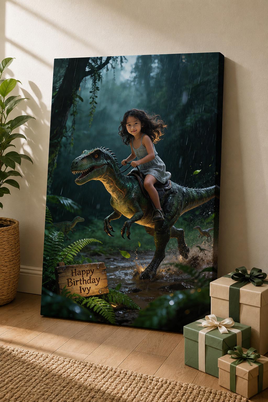 🌧️ Rainforest Velociraptor Ride