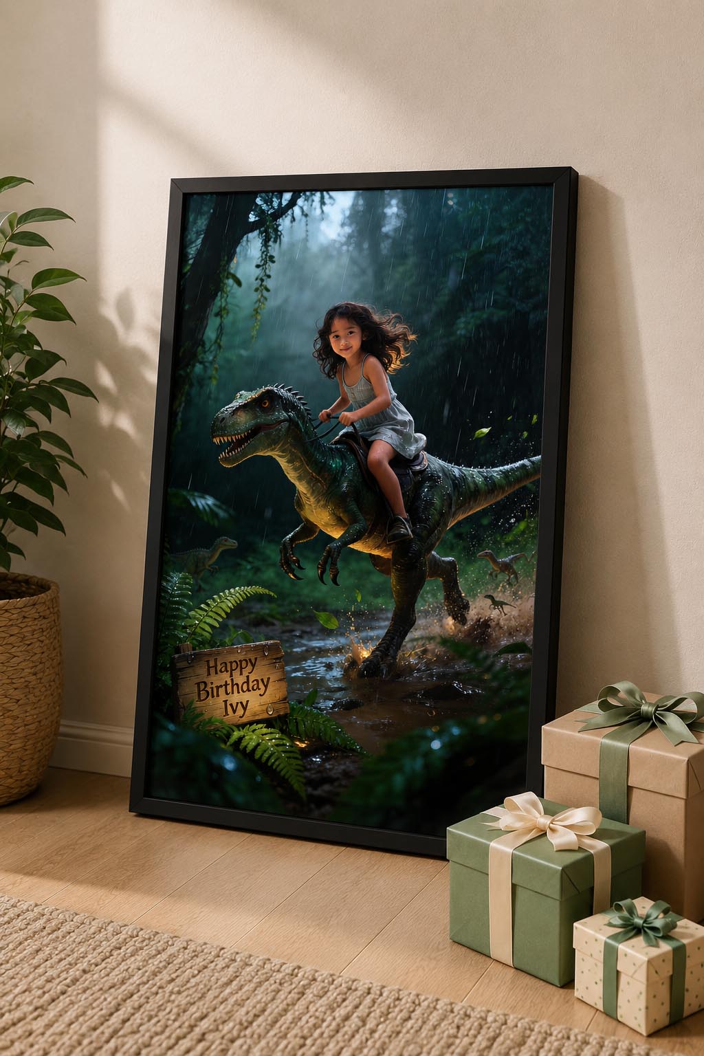 🌧️ Rainforest Velociraptor Ride