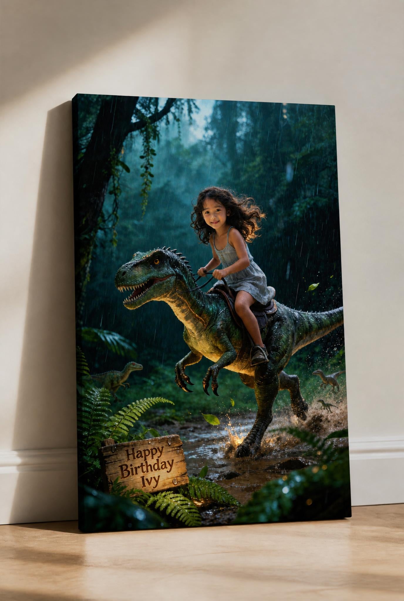 🌧️ Rainforest Velociraptor Ride