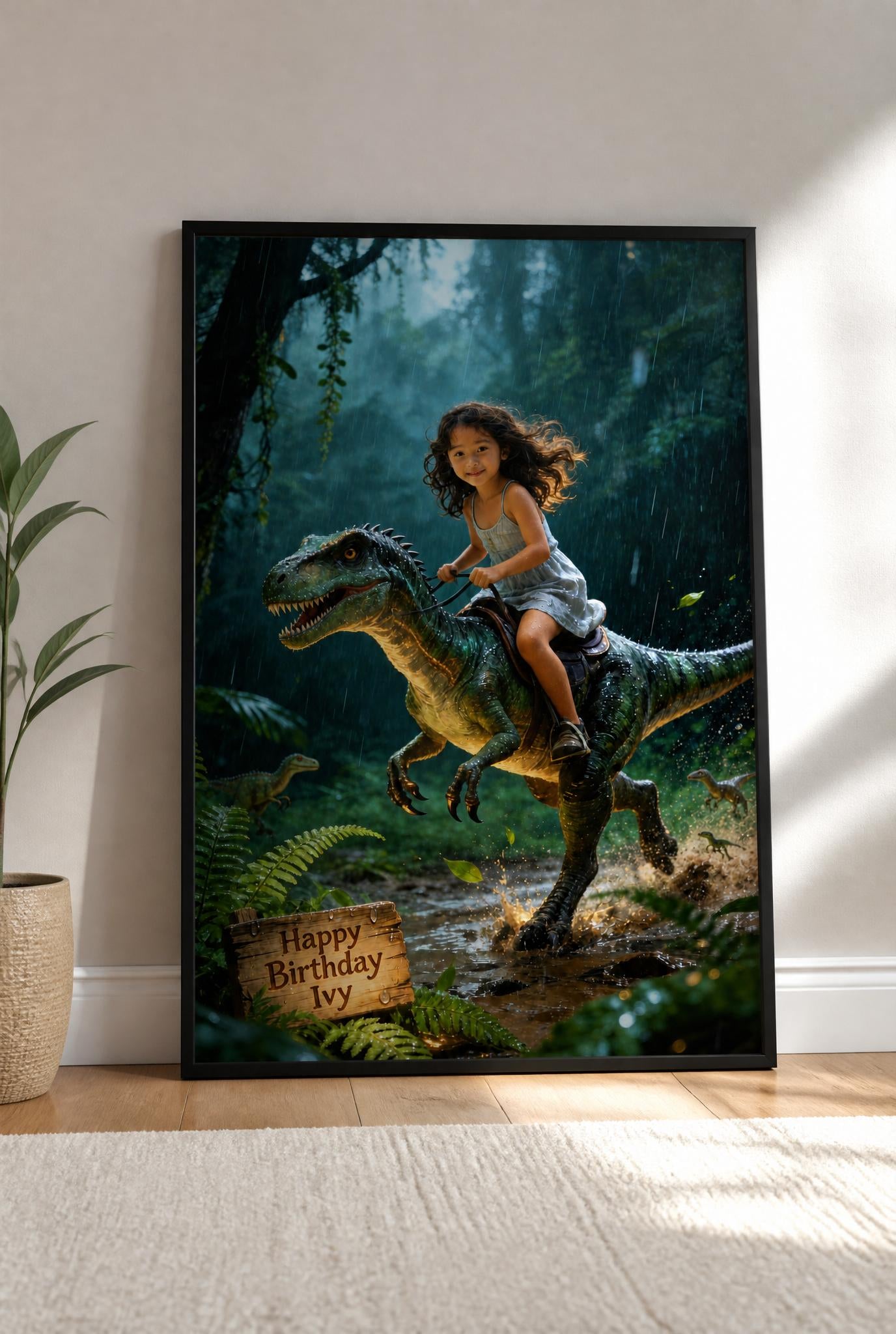 🌧️ Rainforest Velociraptor Ride