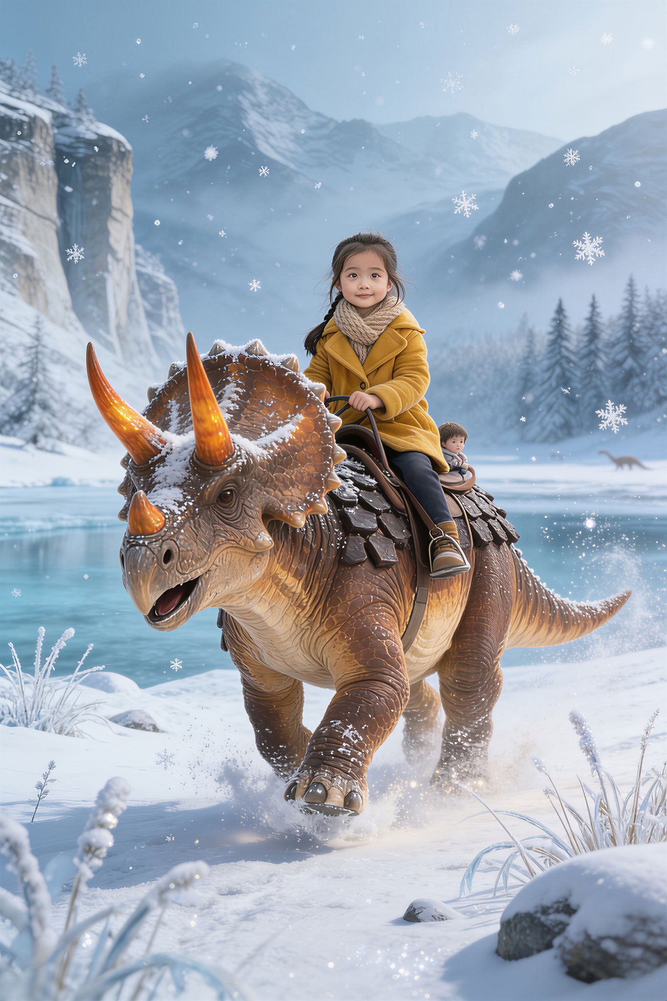 ❄️ Snowy Styracosaurus Ride