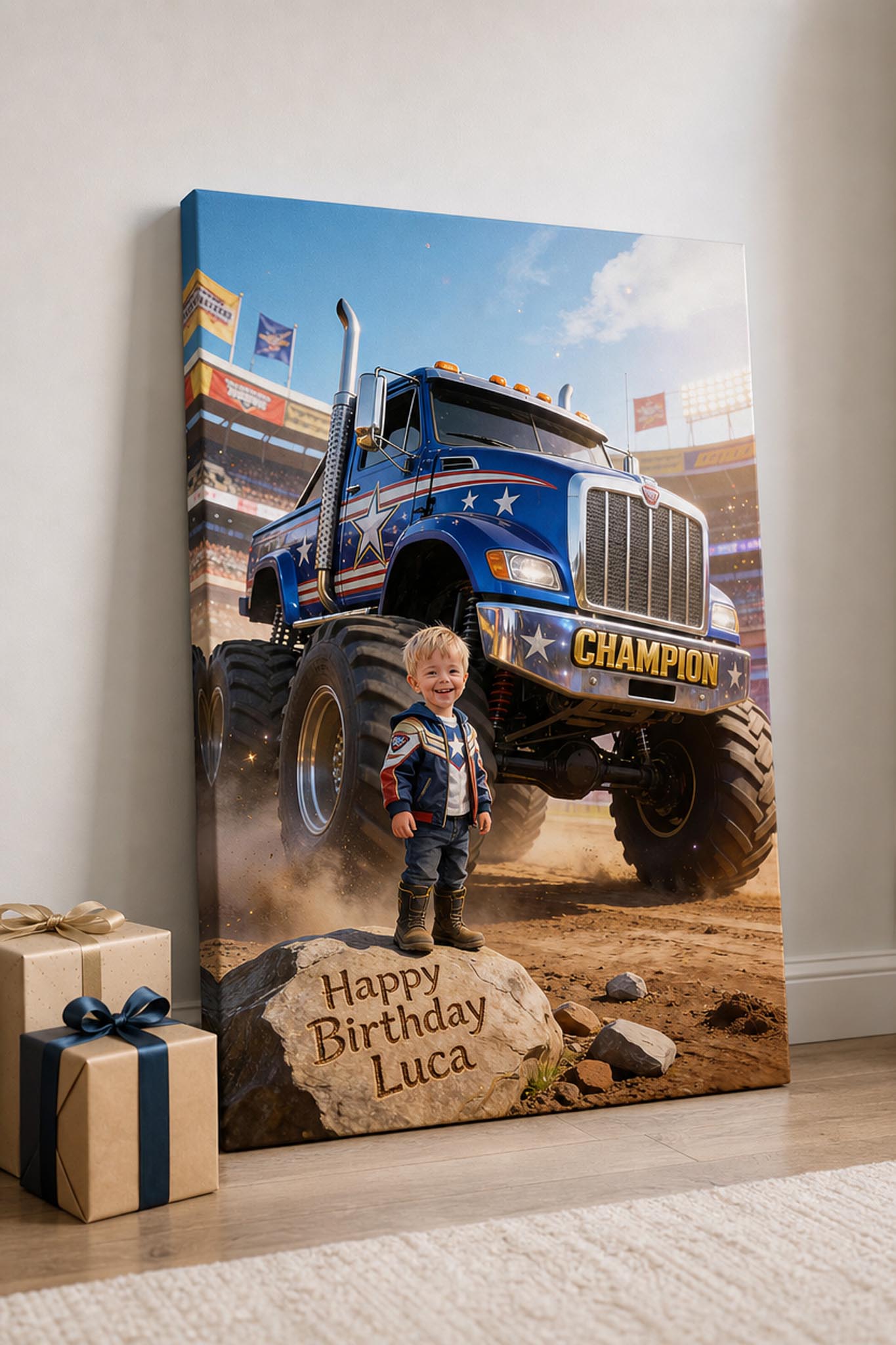 🏆 Champion truck with stars and stripes