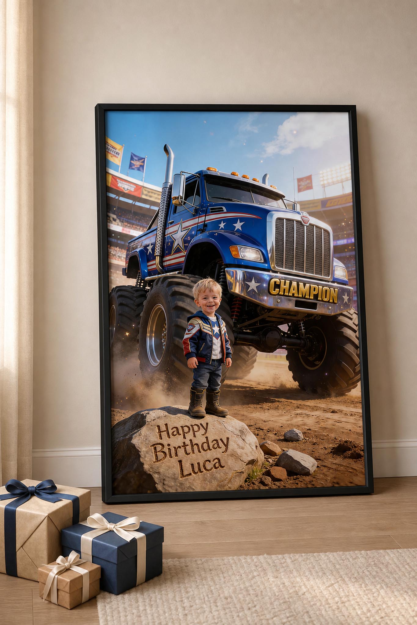 🏆 Champion truck with stars and stripes