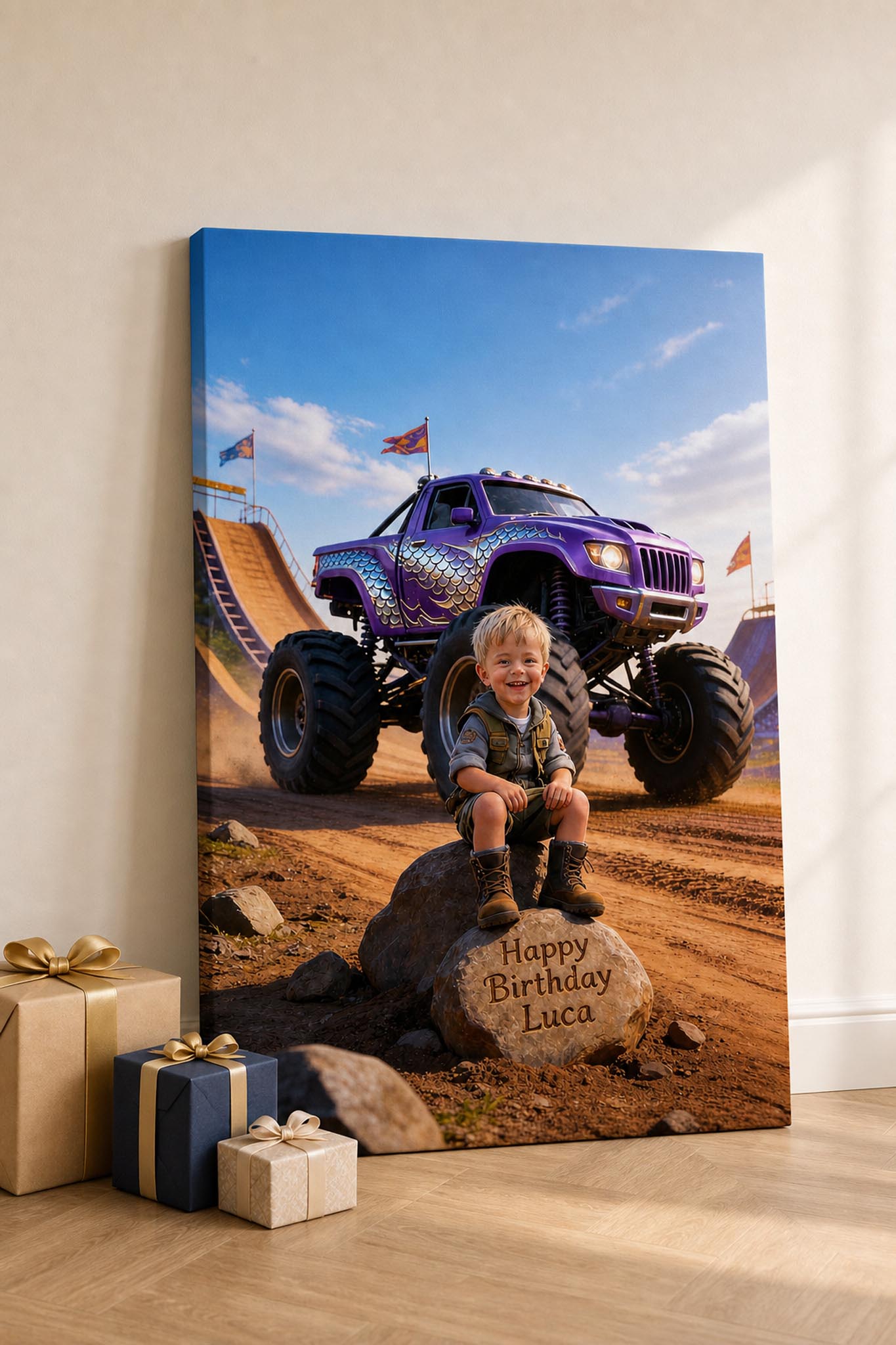🟣 Purple fantasy monster truck