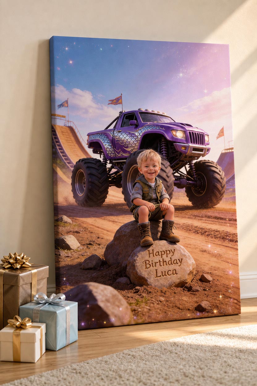 🟣 Purple fantasy monster truck