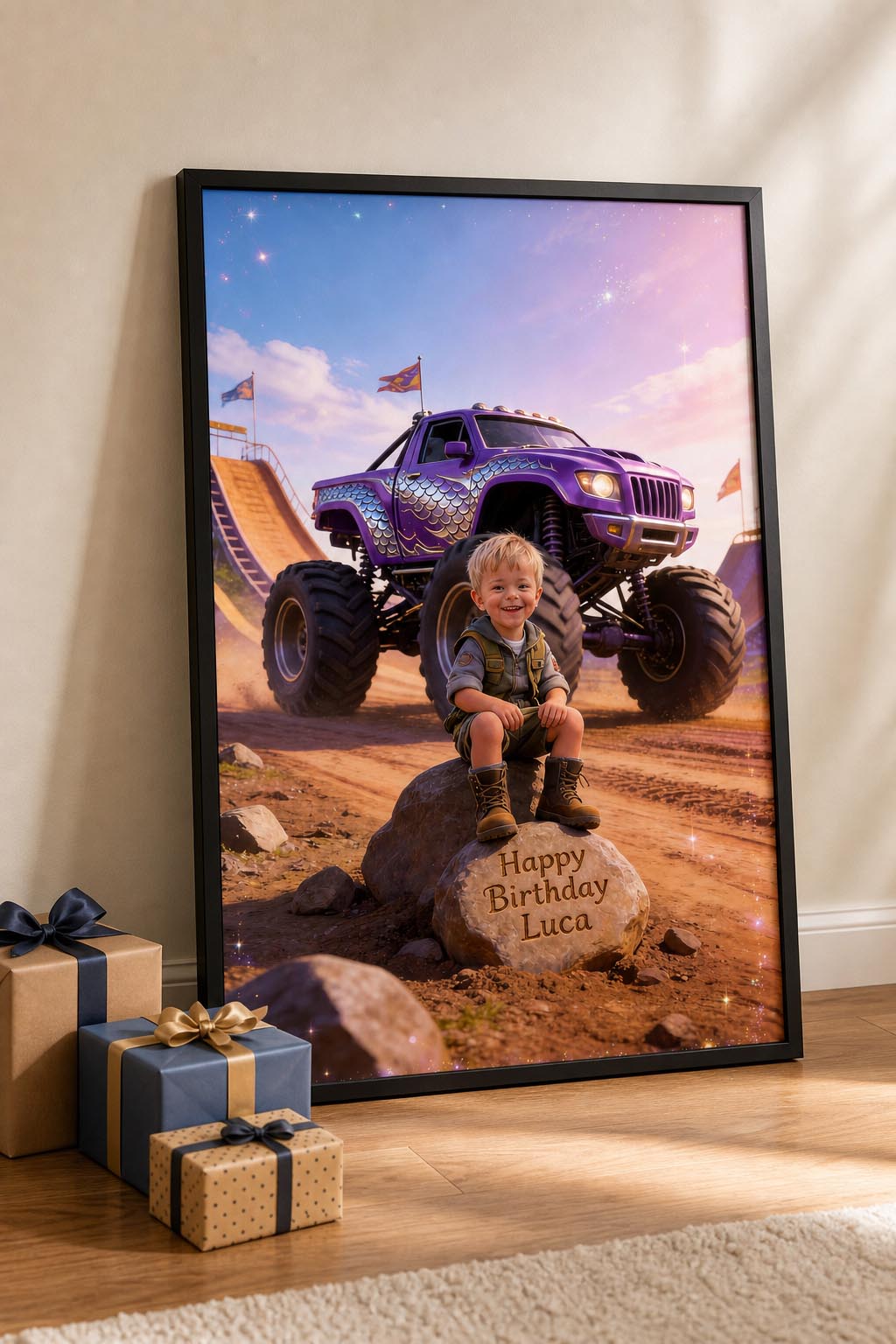 🟣 Purple fantasy monster truck