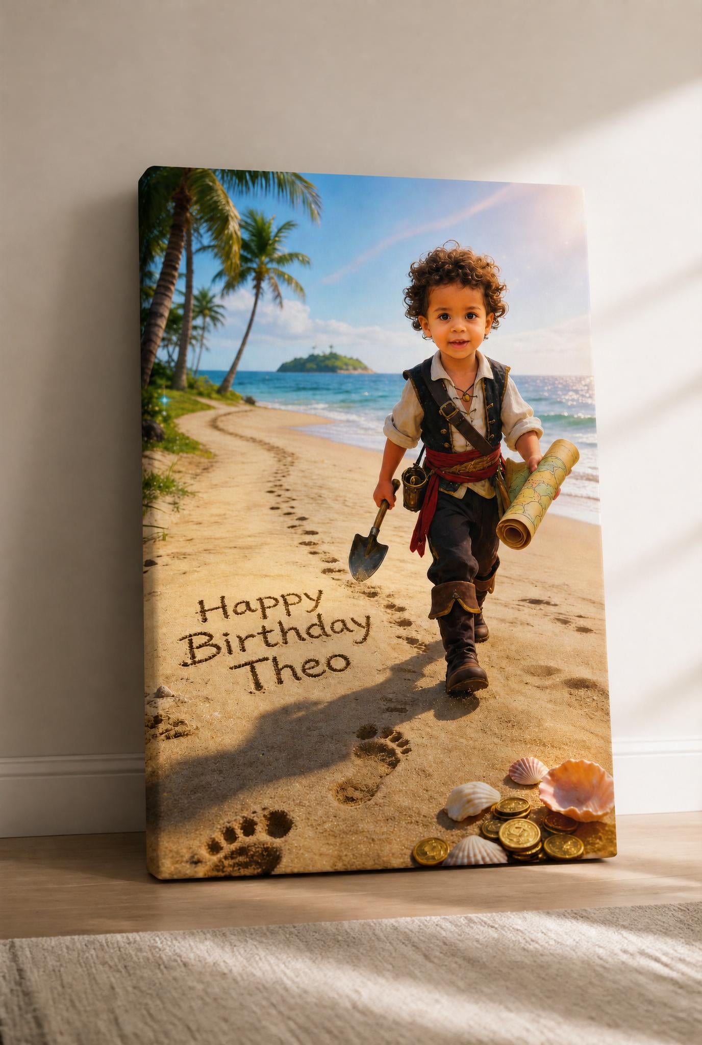 🏖️ Walking on beach with treasure shovel