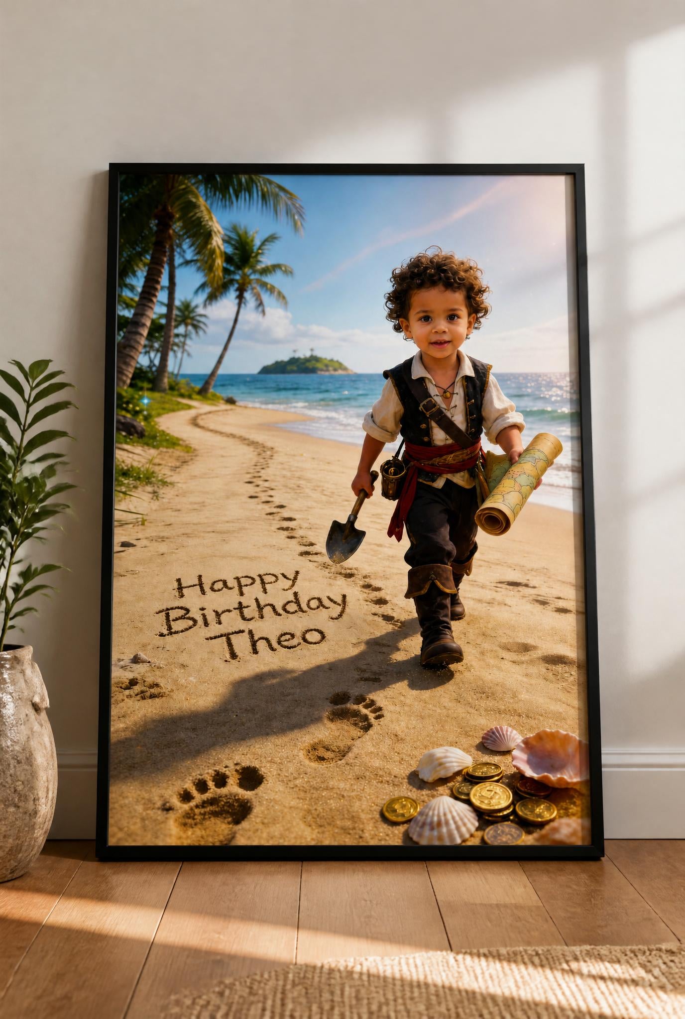 🏖️ Walking on beach with treasure shovel