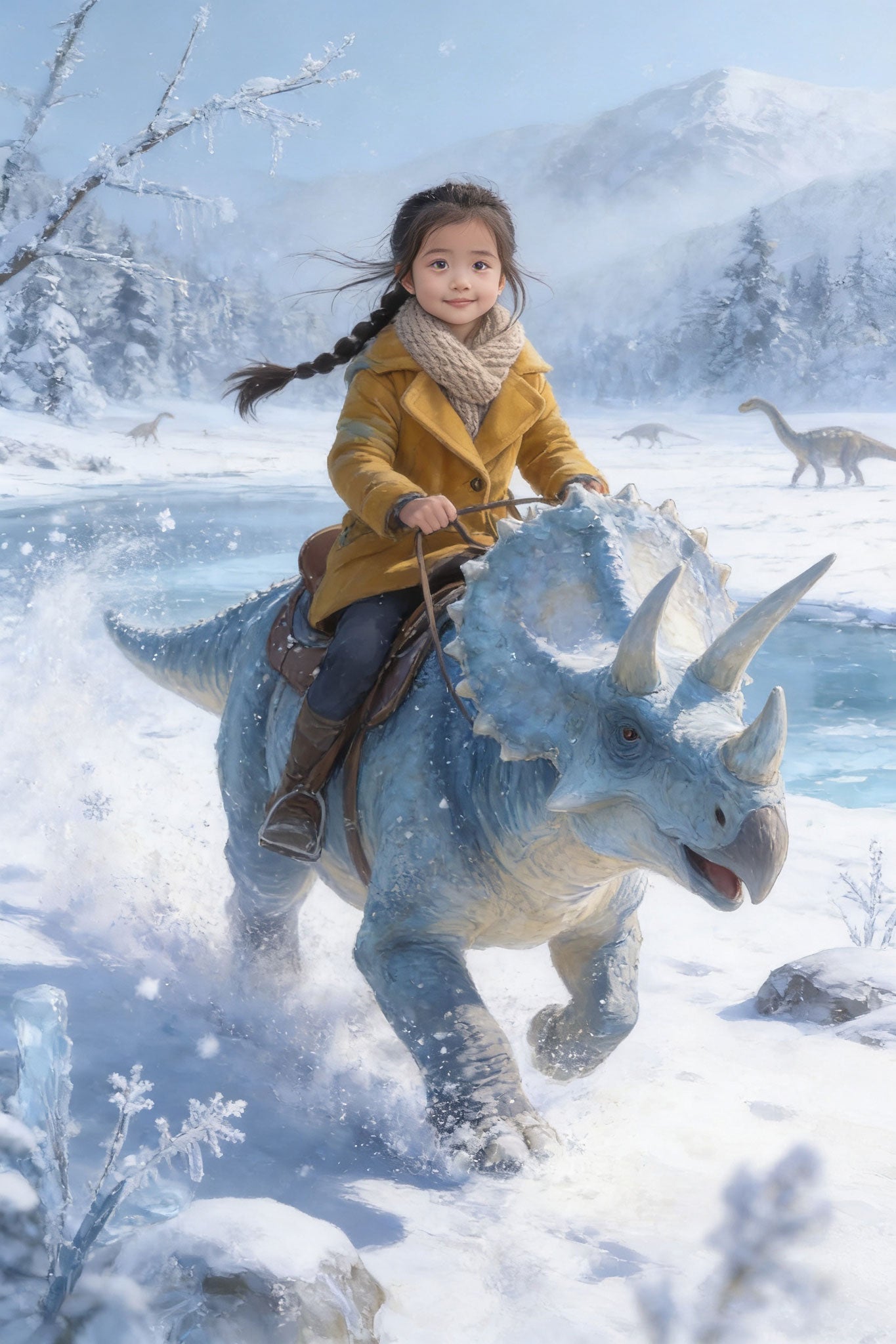❄️ Snowy Styracosaurus Ride