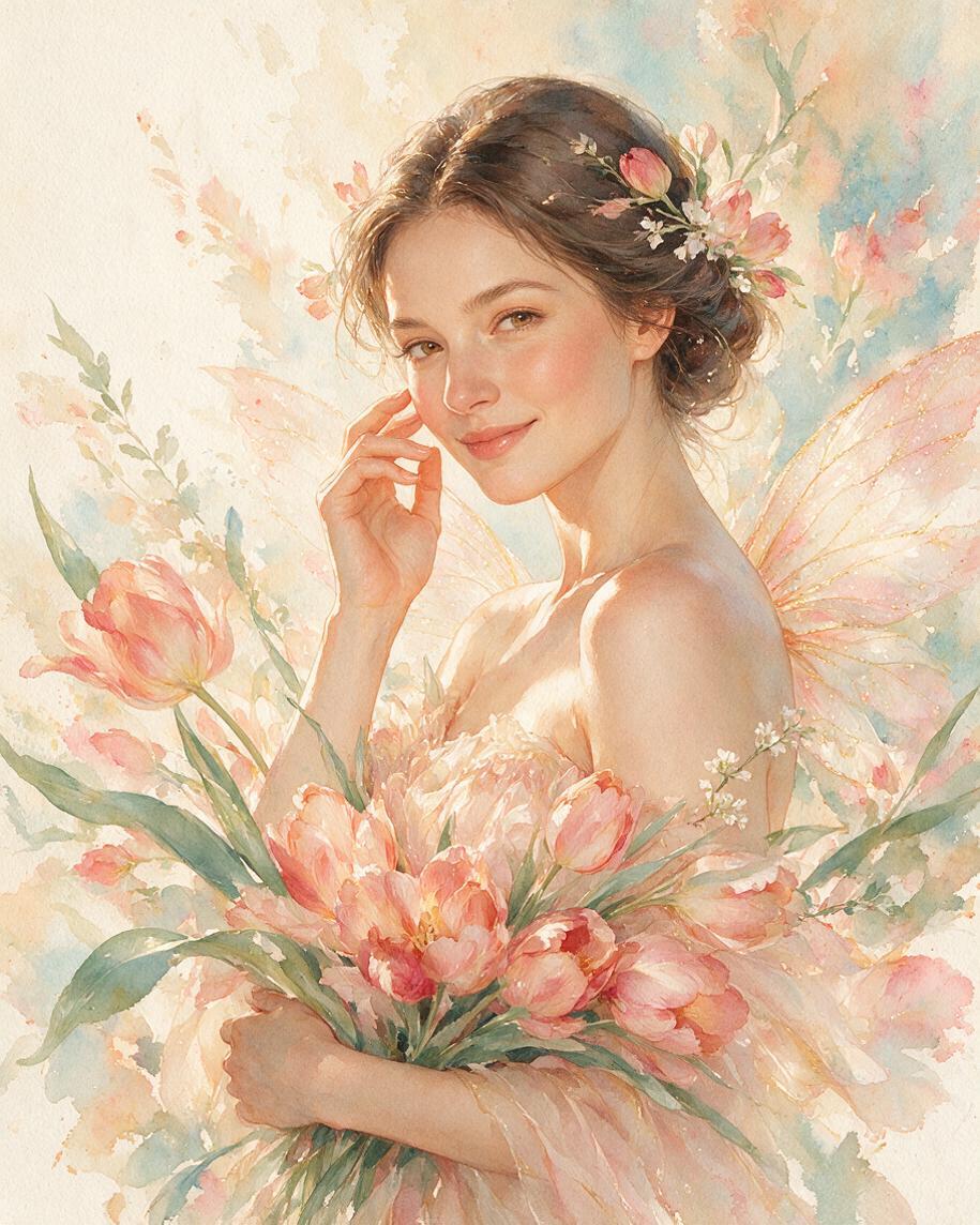 🌸 Blush Garden Flower Fairy