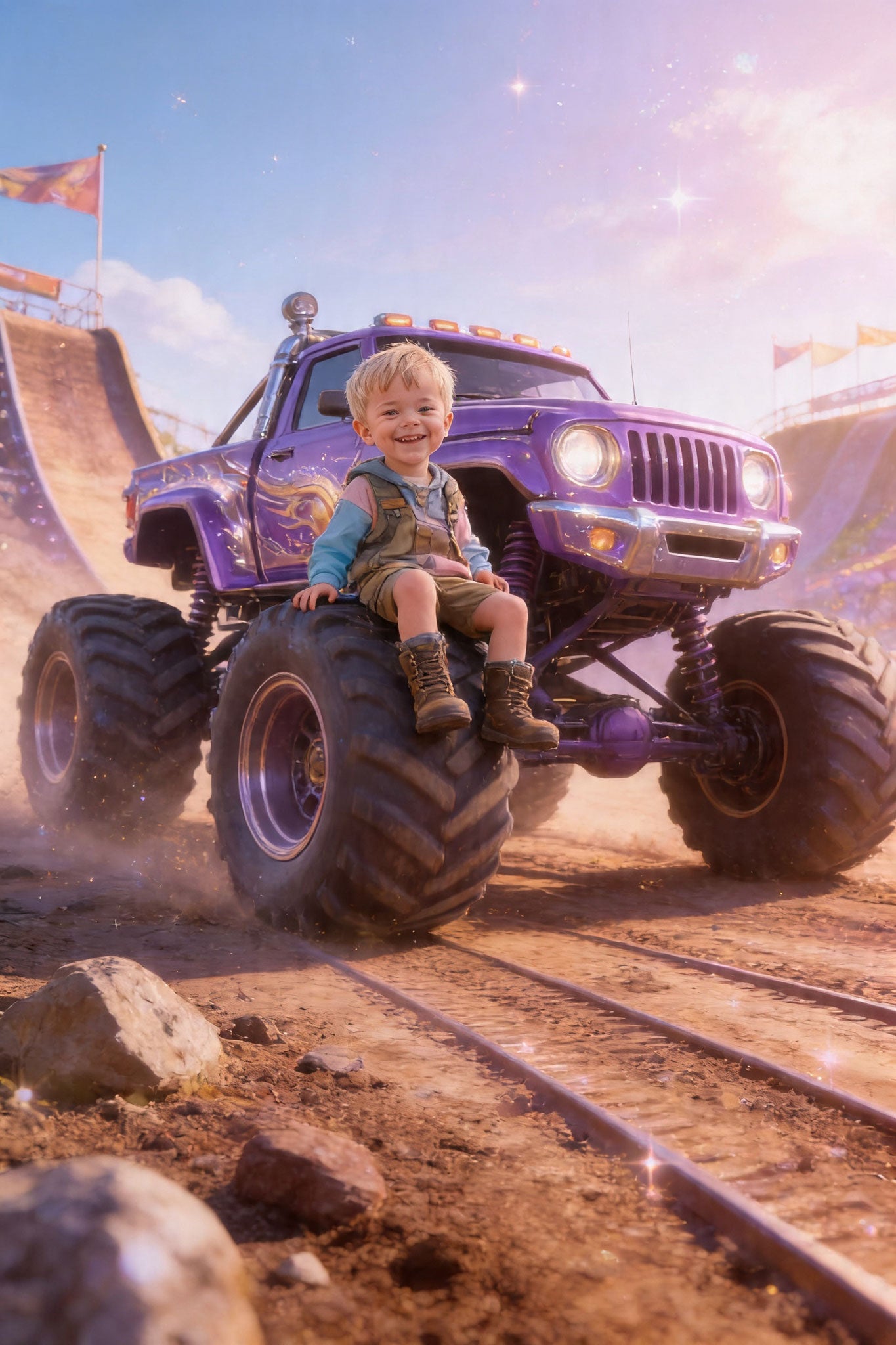 🟣 Purple fantasy monster truck