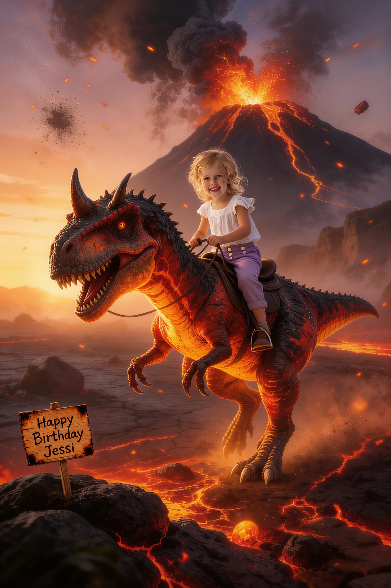 🌋 Low-Angle Volcano Carnotaurus Ride