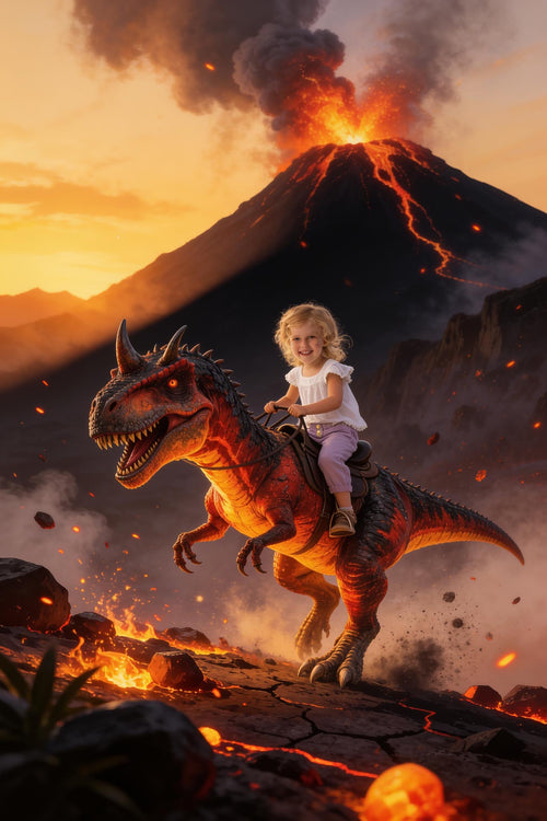 🌋 Low-Angle Volcano Carnotaurus Ride
