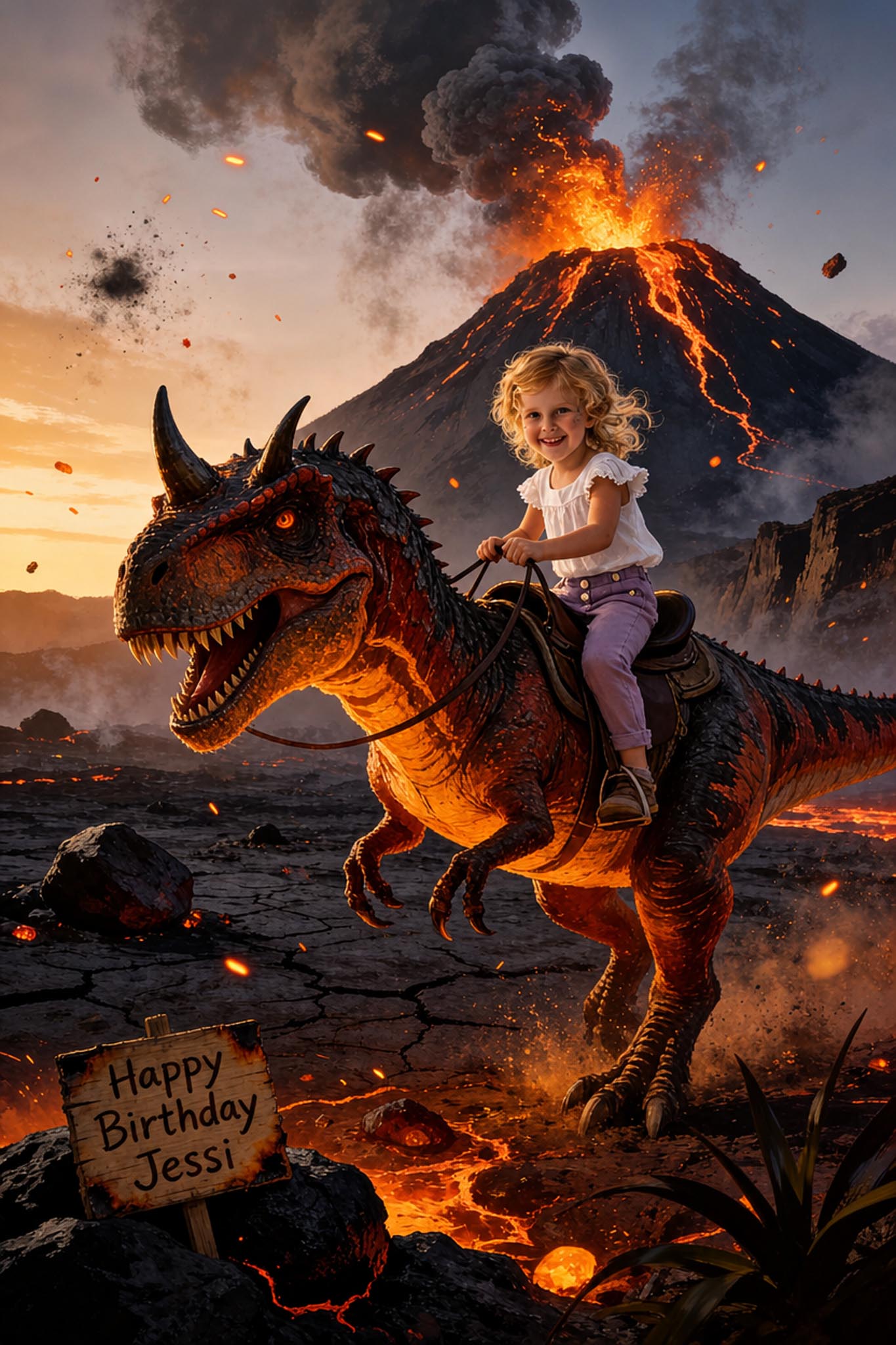🌋 Low-Angle Volcano Carnotaurus Ride