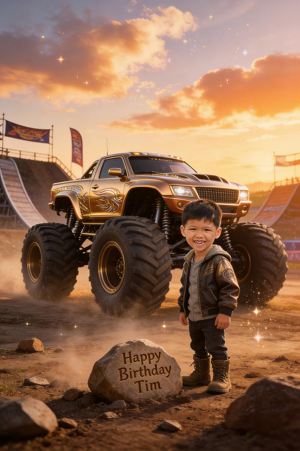 🌅 Sunset gold premium truck
