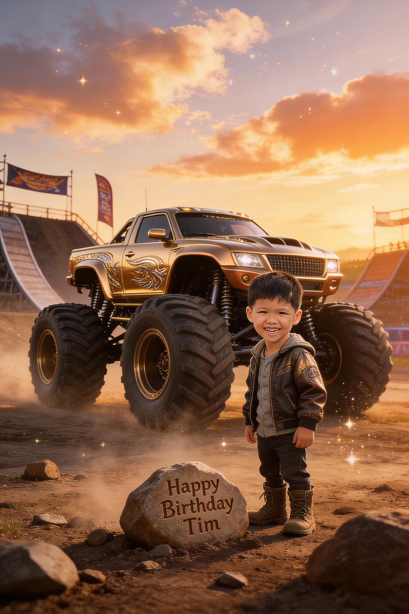 🌅 Sunset gold premium truck