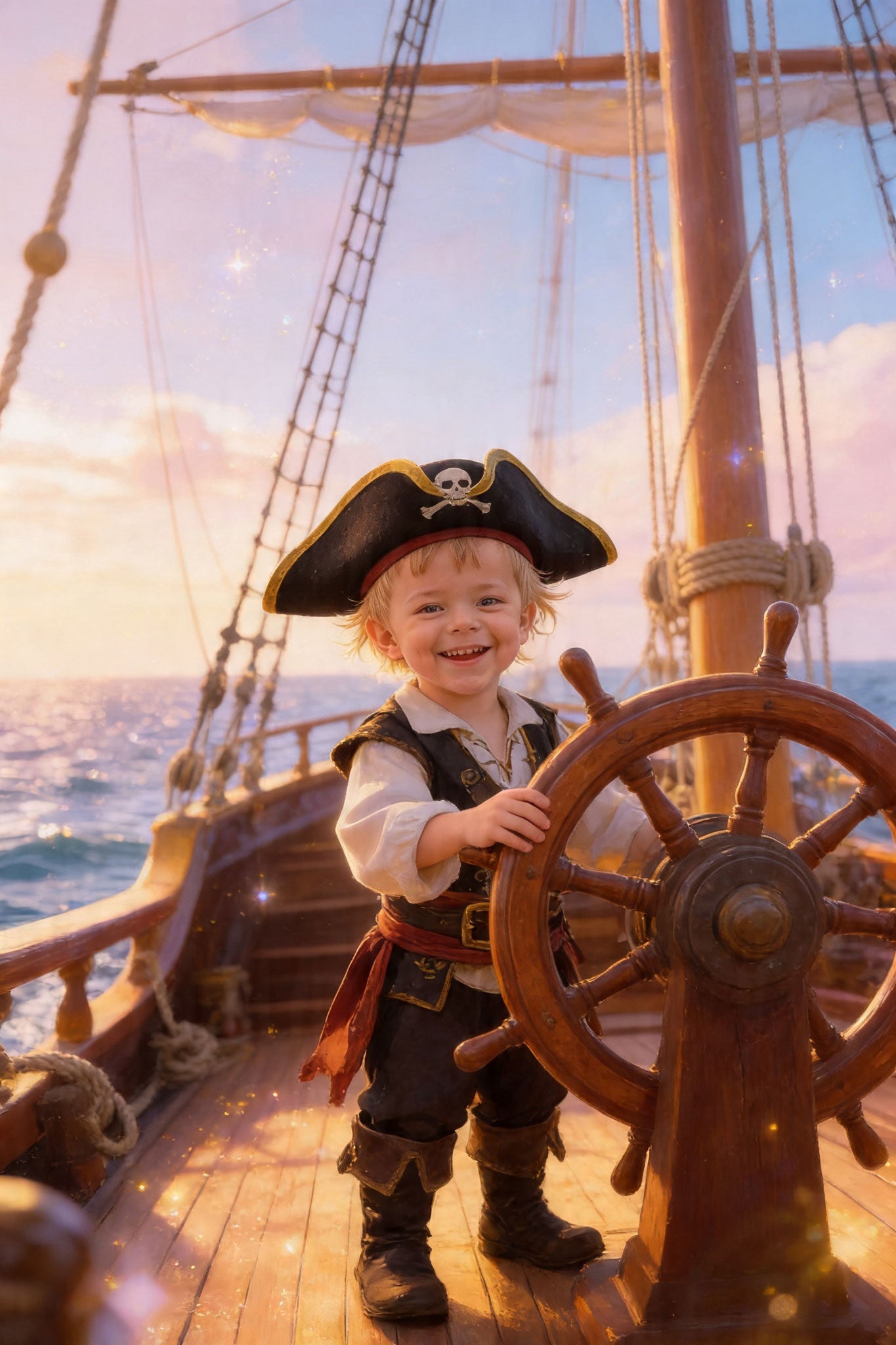 ⚓ Standing at the ship’s wheel