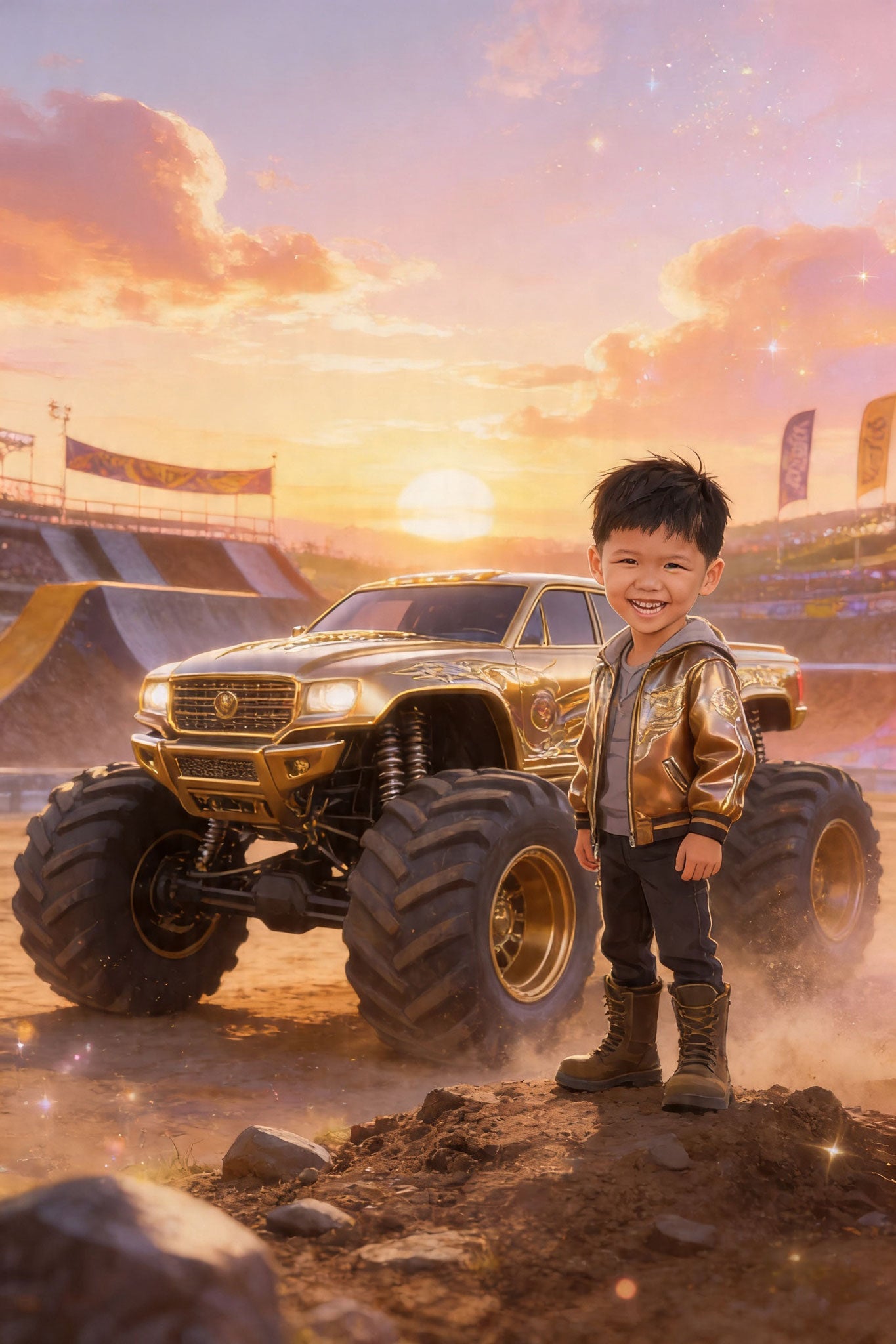 🌅 Sunset gold premium truck