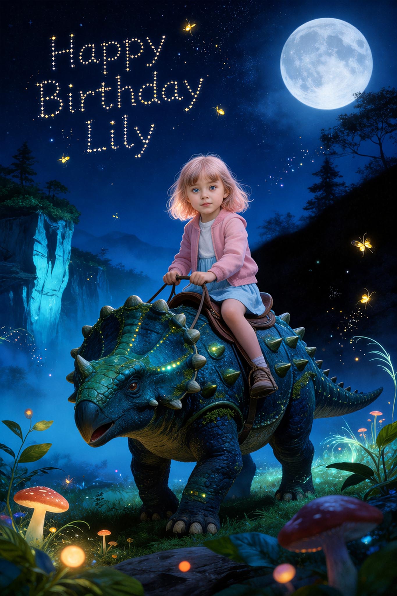 🌌 Magical Night Ankylosaurus Ride