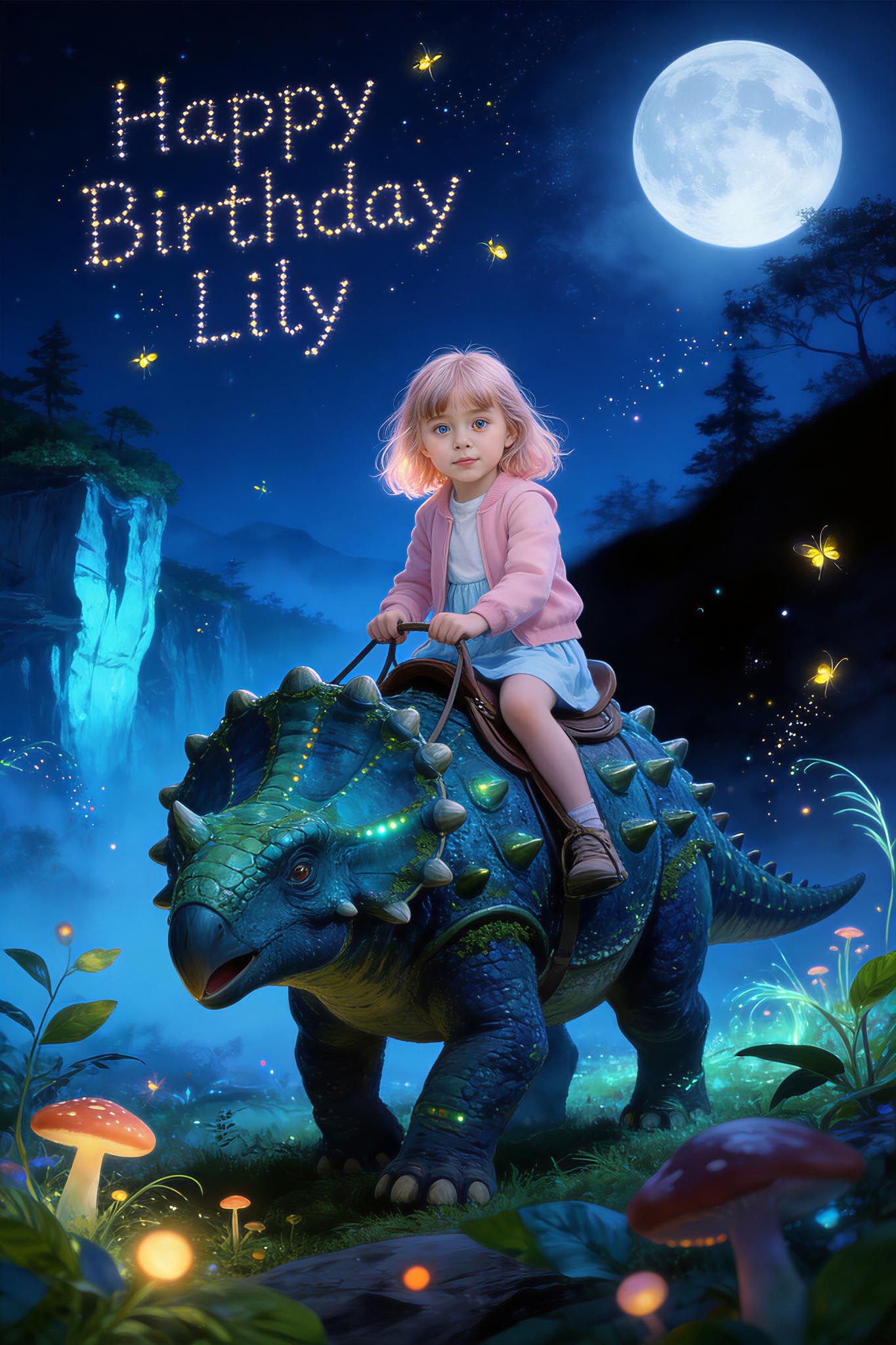 🌌 Magical Night Ankylosaurus Ride