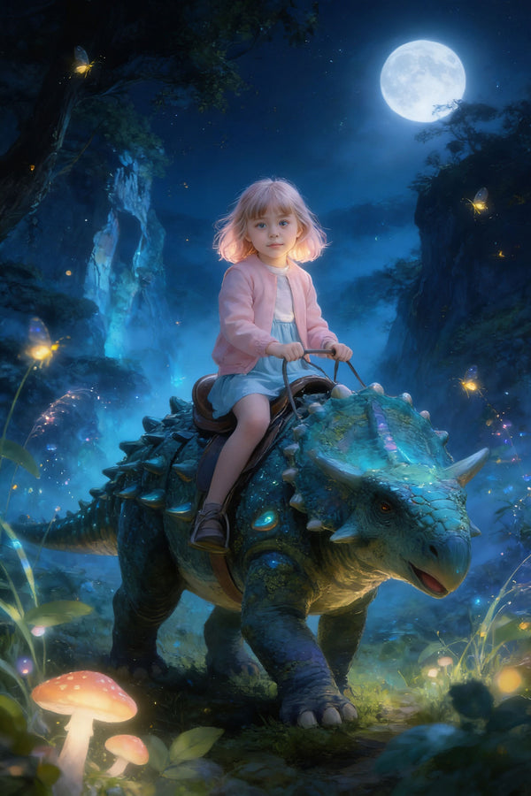 🌌 Magical Night Ankylosaurus Ride