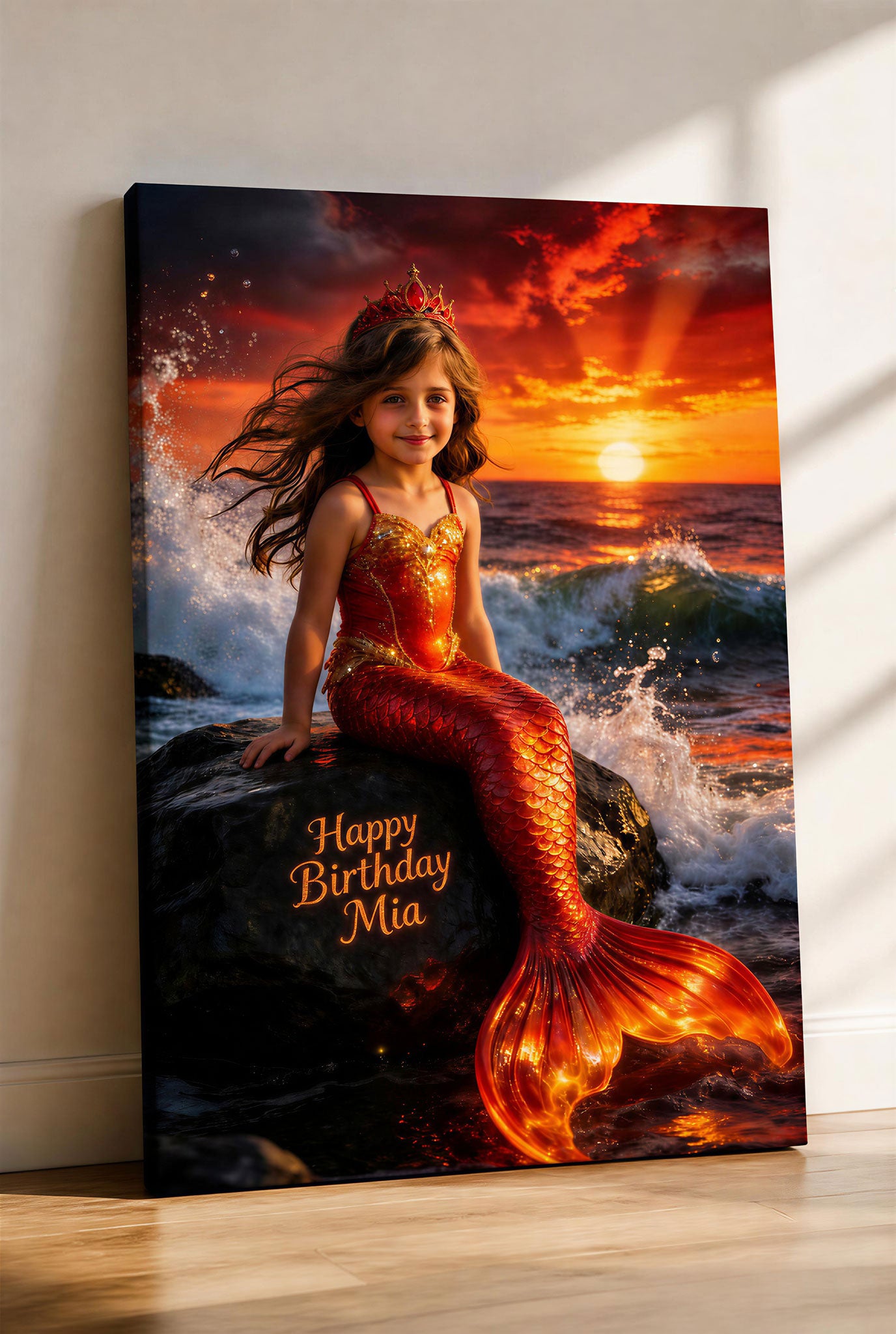 🌅 Red Crown Mermaid