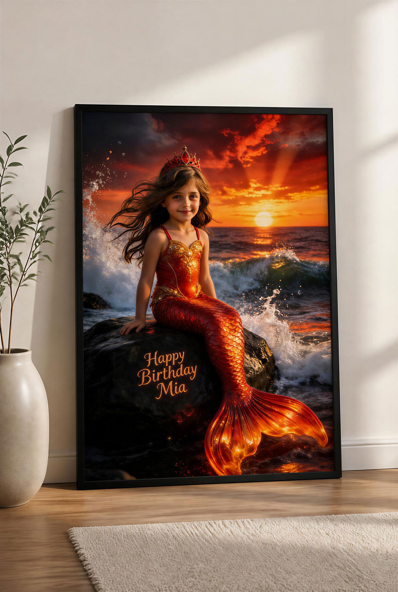 🌅 Red Crown Mermaid