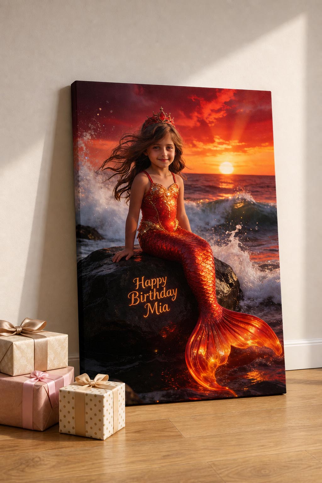 🌅 Red Crown Mermaid