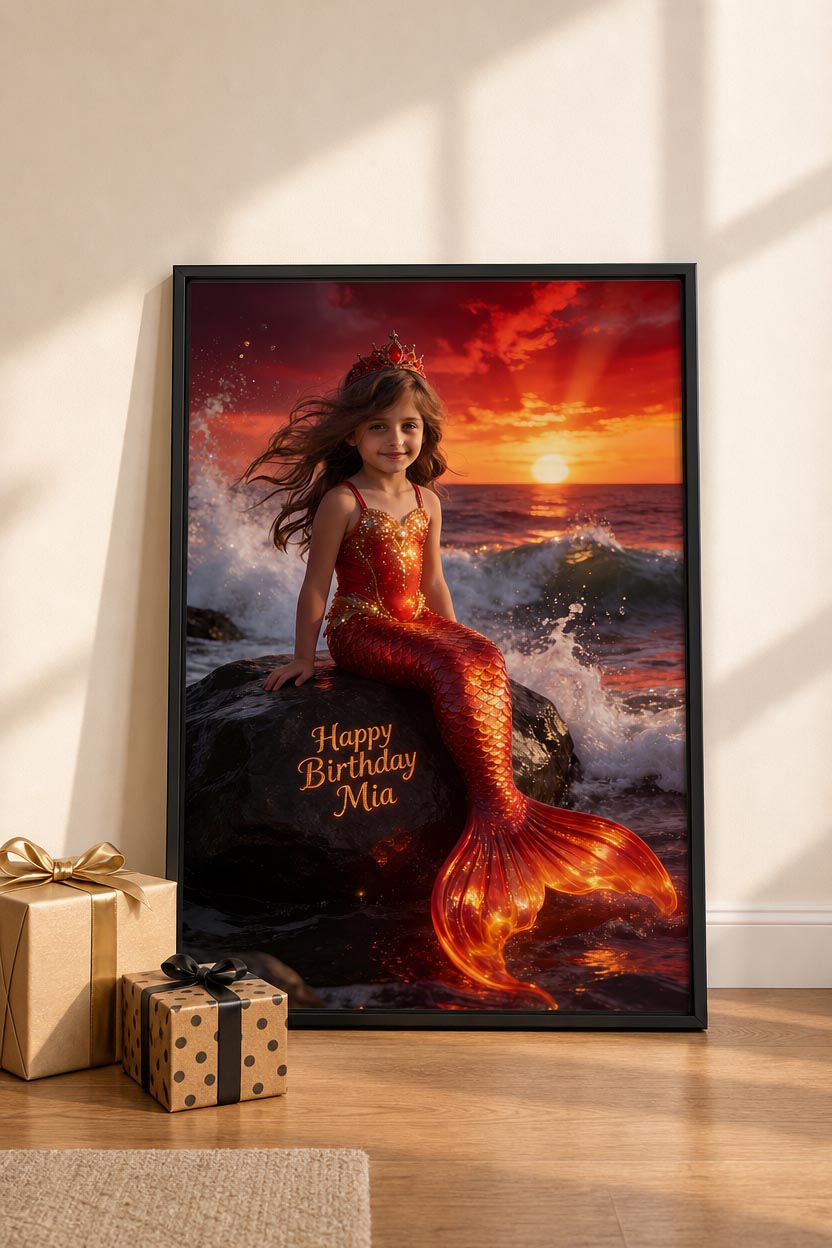 🌅 Red Crown Mermaid