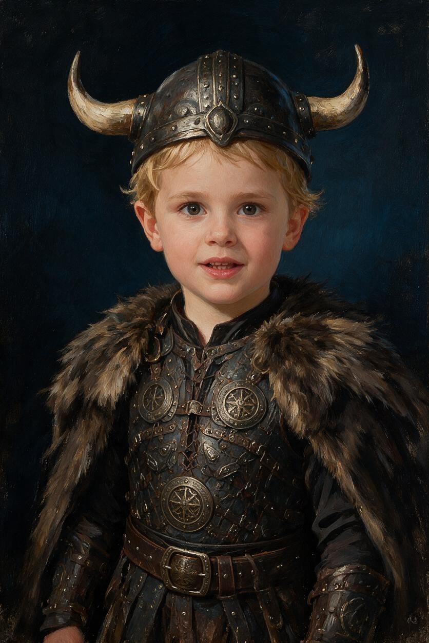 👦 Boy Oil Portrait