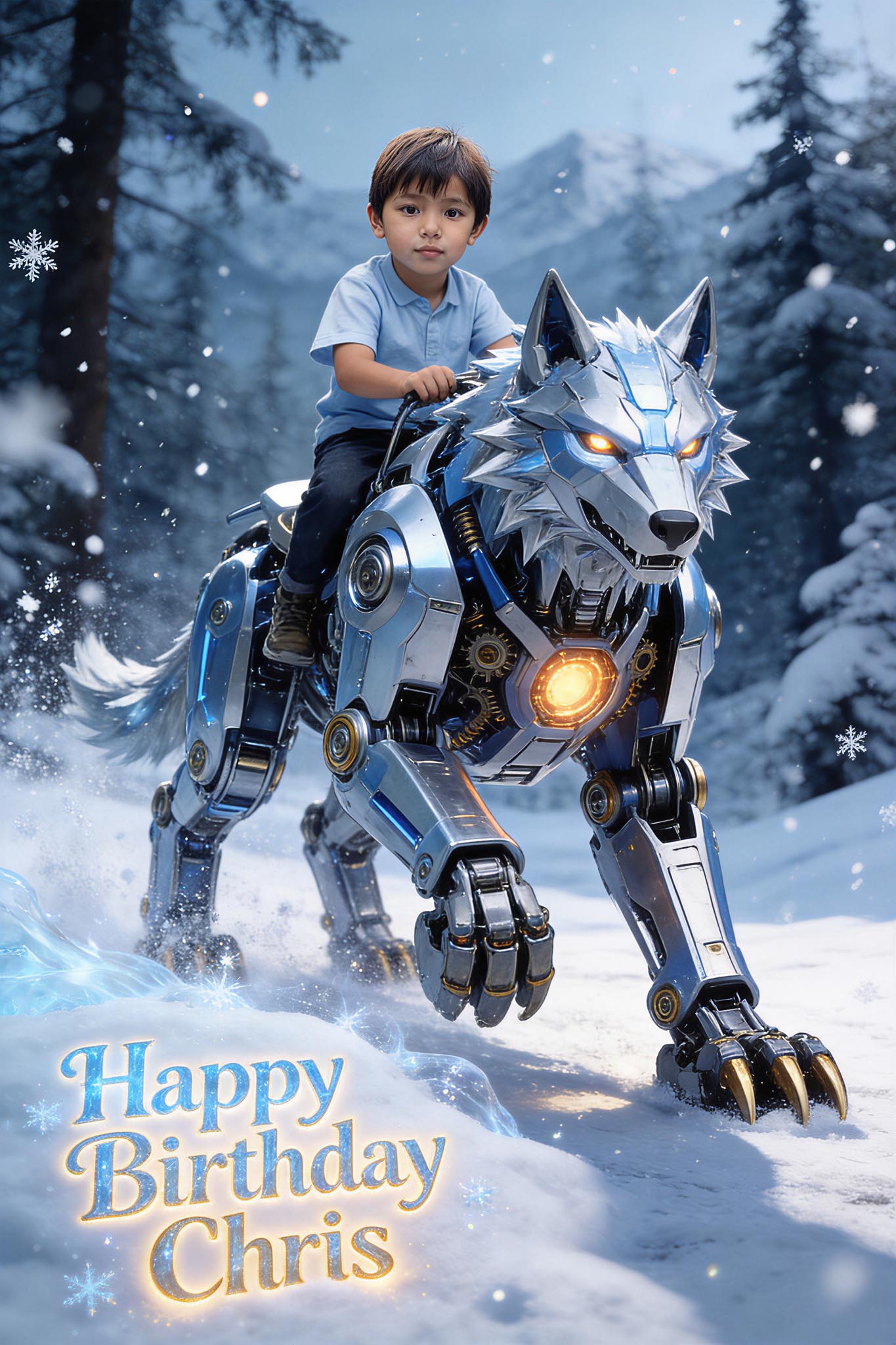 🐺 Snow Wolf Mech Guardian