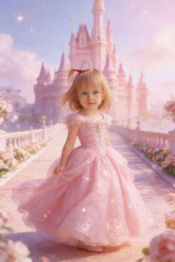 🏰 Pink Castle Princess Girl