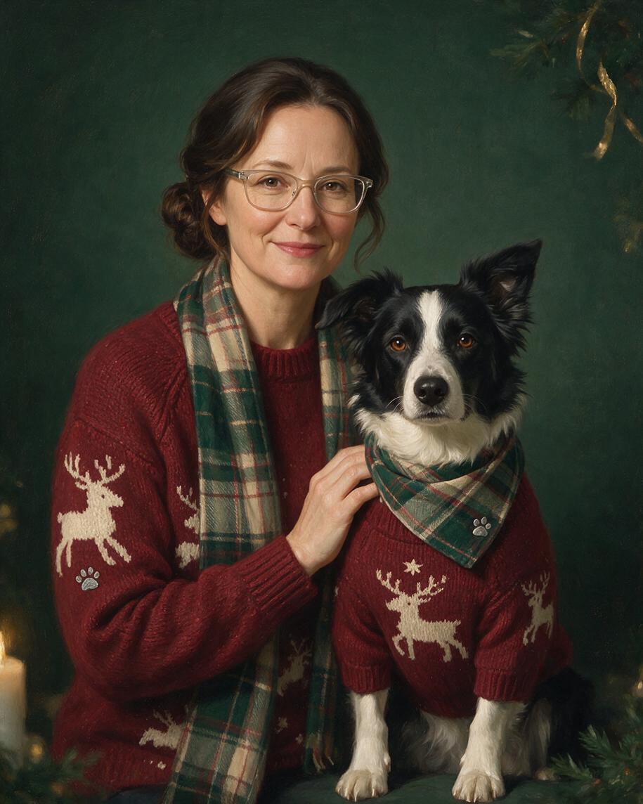🎄 Festive Matching Duo Portrait