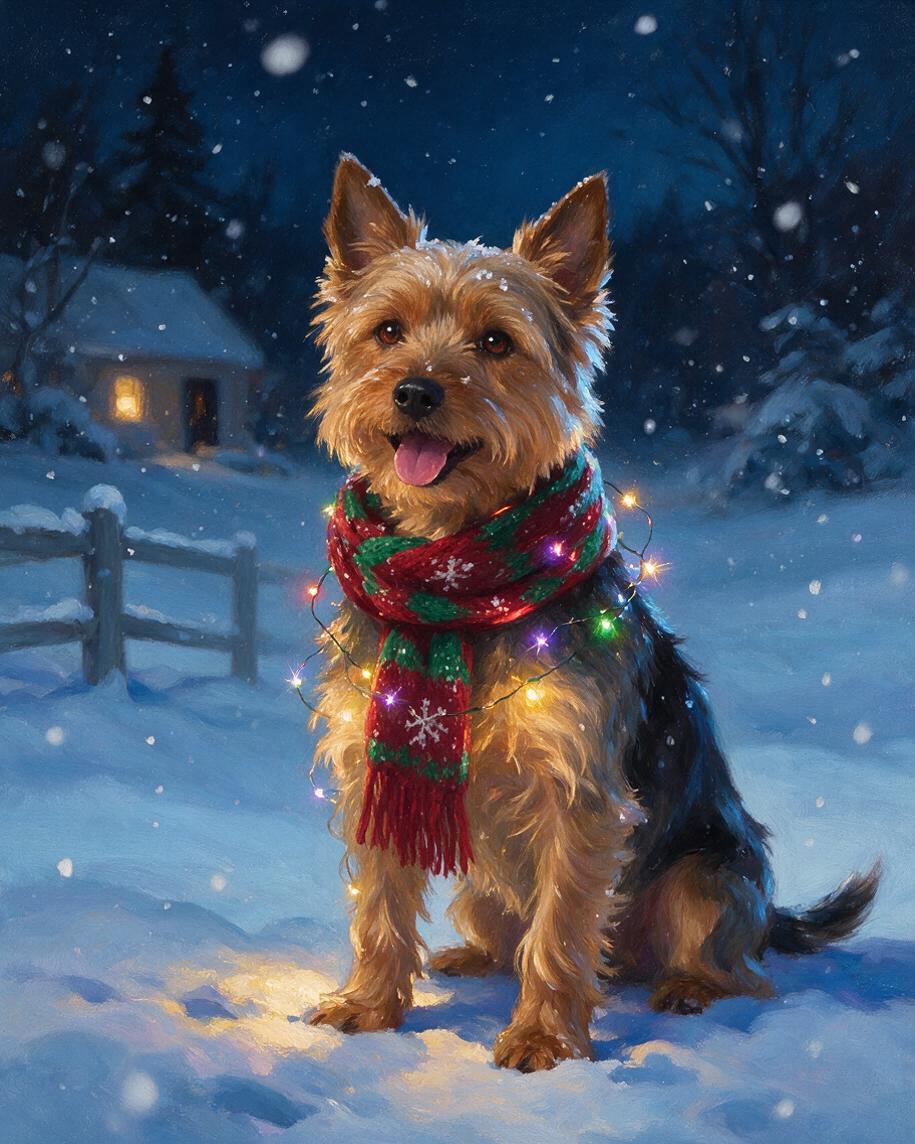 ✨ Twinkling Snowfall Pup